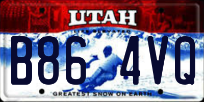 UT license plate B864VQ
