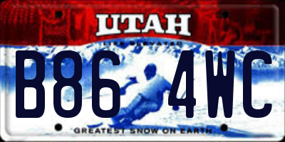 UT license plate B864WC