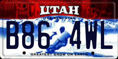 UT license plate B864WL