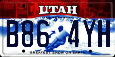 UT license plate B864YH