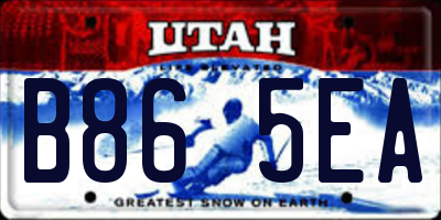 UT license plate B865EA