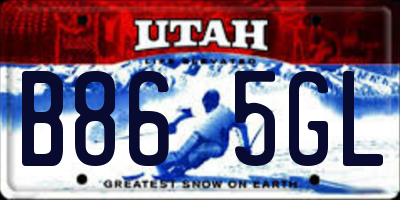 UT license plate B865GL