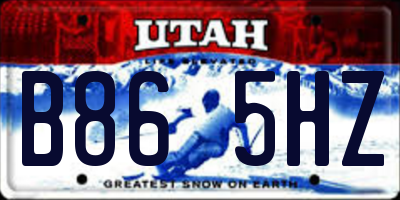 UT license plate B865HZ