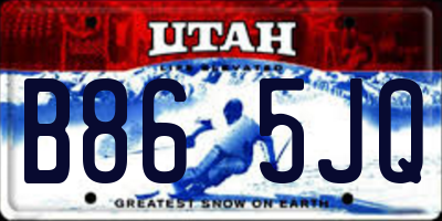 UT license plate B865JQ