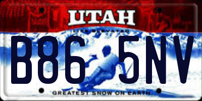 UT license plate B865NV