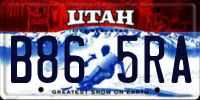 UT license plate B865RA
