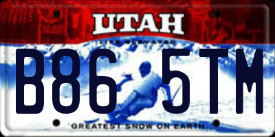 UT license plate B865TM