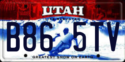 UT license plate B865TV