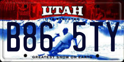 UT license plate B865TY