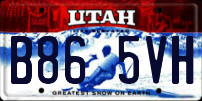 UT license plate B865VH
