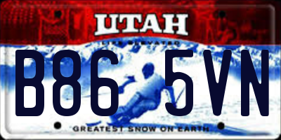 UT license plate B865VN