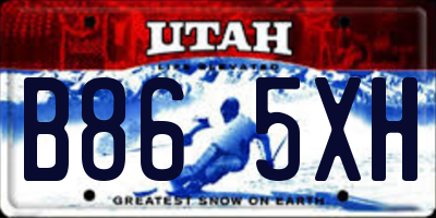 UT license plate B865XH