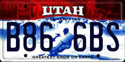 UT license plate B866BS