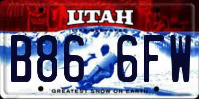 UT license plate B866FW
