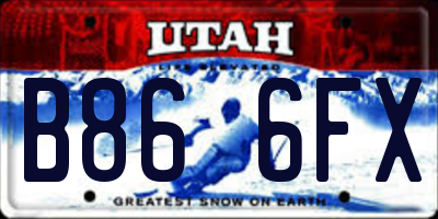 UT license plate B866FX