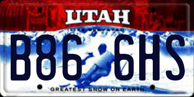 UT license plate B866HS