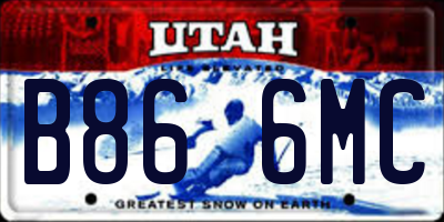 UT license plate B866MC