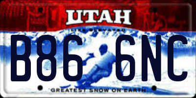 UT license plate B866NC