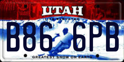 UT license plate B866PB