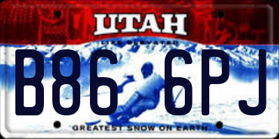 UT license plate B866PJ