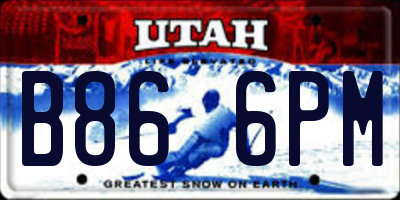 UT license plate B866PM