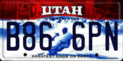 UT license plate B866PN