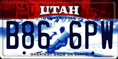 UT license plate B866PW