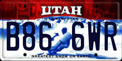 UT license plate B866WR