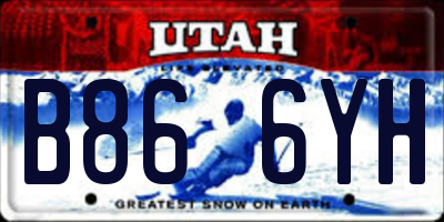 UT license plate B866YH