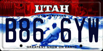 UT license plate B866YW