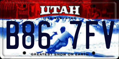 UT license plate B867FV