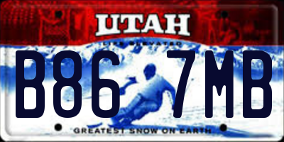 UT license plate B867MB