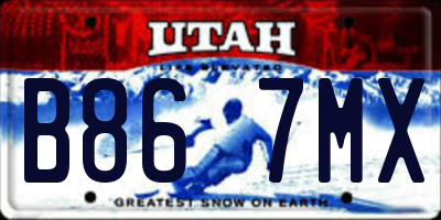 UT license plate B867MX