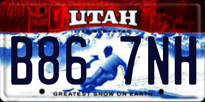 UT license plate B867NH