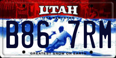 UT license plate B867RM