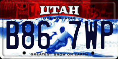 UT license plate B867WP