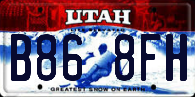 UT license plate B868FH