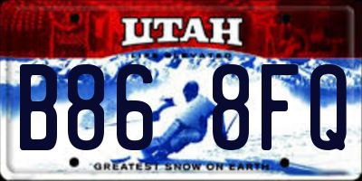 UT license plate B868FQ