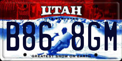 UT license plate B868GM