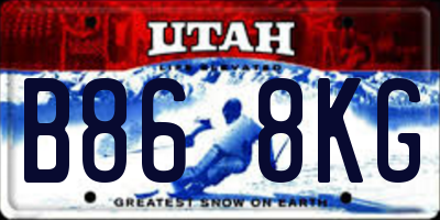 UT license plate B868KG