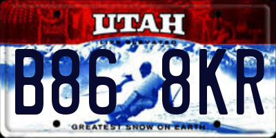 UT license plate B868KR