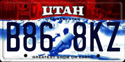 UT license plate B868KZ