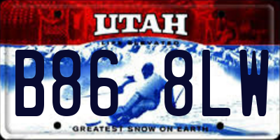 UT license plate B868LW