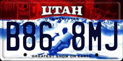 UT license plate B868MJ