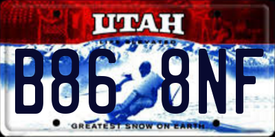 UT license plate B868NF