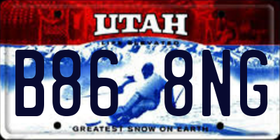 UT license plate B868NG