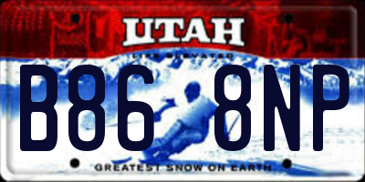 UT license plate B868NP