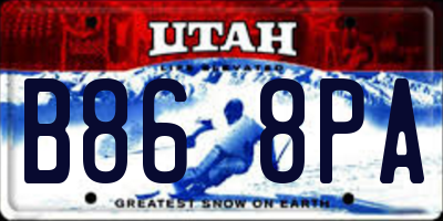 UT license plate B868PA