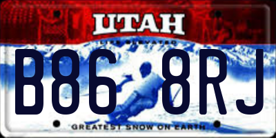 UT license plate B868RJ