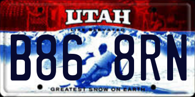 UT license plate B868RN